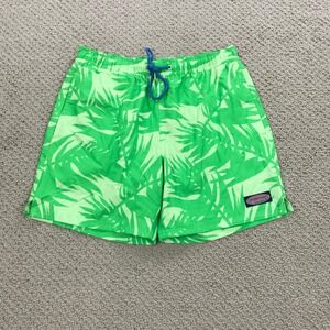 Vineyard Vines Mens Swim Trunks Green Palm Leaf Tropical Board Shorts Small